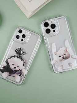 เคสโทรศัพท์ iPhone Morii หมาถุง แมวถุง สำหรับ14ProMax/14Pro/13ProMax/13/12ProMax/12Pro/12/11/8plus/7plus