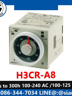 Timer Omron H3CR-A8 (New) 1.2s to 300h / 100-240 VAC /100-125VDC / Made in Indonesia