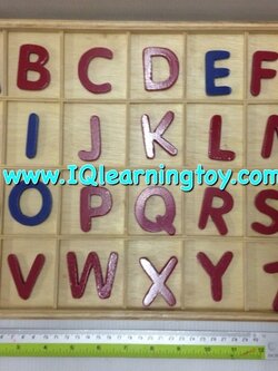 MT-The Moveable Alphabet L ตัวอักษรเคลื่อนที่ ABC ตัวพิมพ์ใหญ่ ขนาดมาตรฐาน ฝึกสมองของเด็กๆให้จดจำคำศัพท์เพิ่มได้ด้วยค่ะ ส่งฟรี