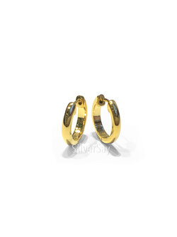 ต่างหูห่วงปลอกมีดเกลี้ยง 3 มม. วงใน 12 มม./สีทองคำ22k