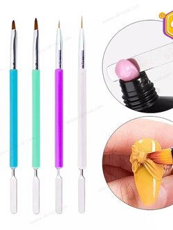 ชุดพู่กันเจล พู่กันโพลี่เจล เพ้นท์เจล ต่อเจล ทาสีเจล 1set/5แท่ง