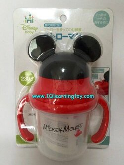 ถ้วยหัดดื่มมิคกี้เมาส์ Mickey Mouse Straw Mug จากญี่ปุ่น หลอดซิลิโคนนิ่ม ช่วยให้เด็กๆเรียนรู้พัฒนาการหัดดูดจากหลอดได้เอง สินค้า Sario ญี่ปุ่น ส่งฟรี