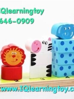 ของเล่นไม้ - ชุดรูปสัตว์สวมหลัก สอนนับ 1-5 ฝึกการเรียนรู้เรื่องคณิตศาสตร์พื้นฐาน สำหรับเด็กเล็ก เป็นการฝึกทักษะ ฝึกสมาธิได้ดี ส่งฟรี