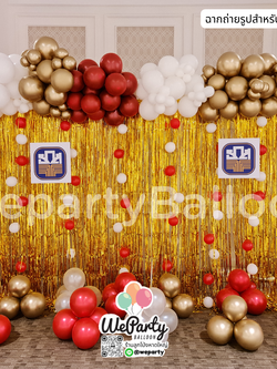 Organic Balloon Backdrop ฉากถ่ายรูปลูกโป่งออร์แกนิก (ความกว้าง 4 เมตร)(งานวางโชว์ในอาคารเท่านั้น)