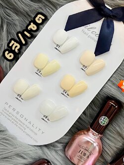 เซตสีเจลโทนขาว ชุดสีเจลทาเล็บ 6สี/เซต JIWA 12ml