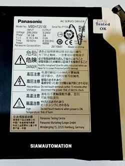 SERVO DRIVER Panasonic MBDHT2510E USED