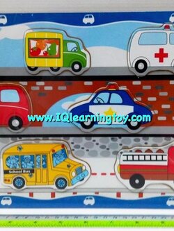 ของเล่นไม้  จิ๊กซอว์ไม้ /ภาพตัดต่อยานพาหนะ สอนคำศัพท์ภาษาอังกฤษ เรื่องยานพาหนะต่างๆที่แตกต่างกัน ส่งฟรี