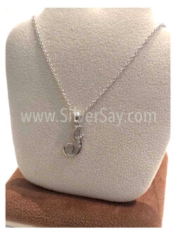 จี้อักษร I ฝังเพชรสวิส