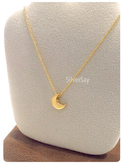 จี้พระจันทร์เสี้ยว/สีทองคำ22k