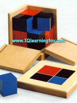 Montessori-กล่องลูกบาศก์ Binomial Cube สอนการเรียนรู้เรื่องสี และ Pattern การฝึกความคิดอย่างเป็นระบบ สังเกต จดจำ ฝึกสมาธิ ส่งฟรี
