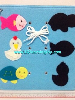 การเรียนรู้จับคู่ภาพกับเงาด้วยการร้อยเชือก ให้ถูกต้องเป็นการเรียนรู้พร้อมเสริมพัฒนาการกล้ามเนื้อมือกับสายตา ส่งฟรี