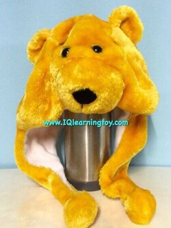 หุ่นสวมหัวรูปสัตว์-(หมวกสวมหัวรูปหมีพูห์) หมวกขนนุ่มๆ ใช้เพื่อการสอนเล่าเรื่อง การละเล่น หรือเล่นเกมส์การศึกษา จัดส่งฟรี