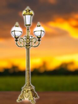 เสาอลูมิเนียมหล่อ สูง34ซม พรีออร์เดอร์ Pre-order