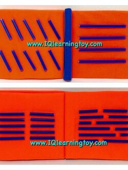 Pre-Braille1 หนังสือผ้าชุดฝึกกล้ามเนื้อมือด้วการสัมผัส เพื่อเตรียมความพร้อมในการอ่านอักษรเบรลล์