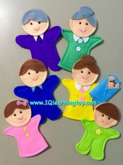 สื่อการสอนชุดครอบครัวติดแม่เหล็ก ประกอบด้วยต่างสมาชิกต่างๆ ได้แก่ คุณตา คุณยาย คุณด่อ คุณแม่ ลูกชาย ลูกสาว ส่งฟรี