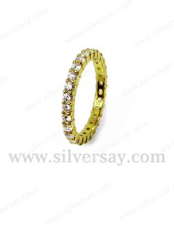 แหวนเพชรสวิสแถวรอบวง 2 มม./หนามเตยร่วม/สีทองคำ22k