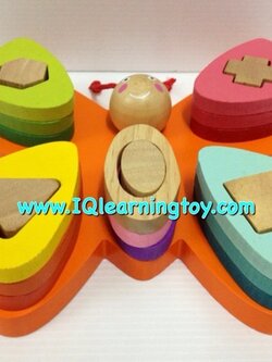 Butterfly sorting board ชุดผีเสื้อสวมหลัก เรียนรู้เรื่องรูปทรง สี และการพัฒนาการกล้ามเนื้อมือและสายตา การฝึกสมอง ฝึกสมาธิ ส่่งฟรี