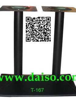 ขาโต๊ะเหล็กสำเร็จรูป ขาโต๊ะสำเร็จรูปเสาคู่สีดำ ขาโต๊ะร้านอาหาร_T-167