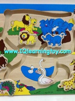 ของเล่นไม้-รางเลื่อนจับคู่สัตว์ต่างๆให้เข้ากลุ่ม ให้เด็กๆรู้จักสัตว์ต่างๆ ที่มีความแตกต่างกัน ฝึกพัฒนาการกล้ามเนื้อมือ การสังเกต จดจำ ฝึกสมาธิ ส่งฟรี