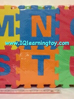จิ๊กซอว์โฟมลายพยัญชนะ A-Z & 0-9 คละสี ขนาดแผ่น 15x15 cm จำนวน 36 แผ่น ใช้ปูพื้นลดแรงกระแทก เล่นสอนน้องให้รู้จักพยัญชนะต่างๆและตัวเลข 0-9 ได้ ส่งฟรี
