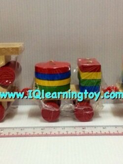 ของเล่นไม้ - ชุดรถไฟรูปทรงสวมหลัก M ฝึกการเรียนรู้เรื่องรูปทรงต่างๆที่เป็นพื้นฐานทางคณิตศาสตร์ รู้จักสีต่างๆ ฝึกทักษะ สมาธิ ส่งฟรี