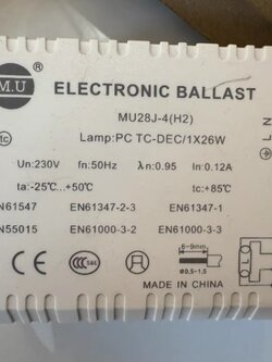 Philipsบัลลาสต์อิเล็กทรอนิกส์ จำนวน 1 อัน