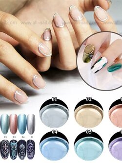 สีเจลเมทัลลิค (Metallic) เจลเพ้นท์เงา 8ml.