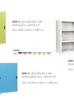 ตู้บานเลื่อนทึบ 3, 4, 5 ฟุต