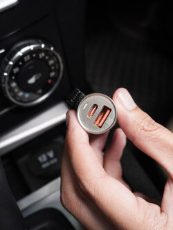 CAR CHARGER USB+PD 1 Port 30W IOS Gold C509Q LDNIO ที่ชาร์จในรถ หัวแปลงสายในรถยนต์