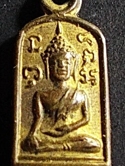 เหรียญใบมะขาม พิมพ์พระพุทธ หลัง นางกวัก หลวงปู่เหมือน วัดกำแพง จ.ชลบุรี ปี 2501