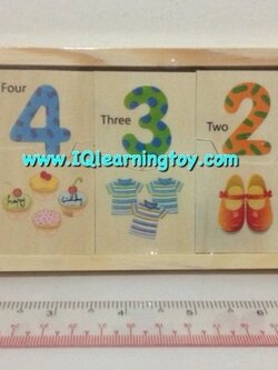 ของเล่นไม้- ชุดจับคู่จำนวนสิ่งของกับตัวเลข 1-10 ชุดกลาง สอนเรื่องเลขผ่านการนับจำนวนสิ่งของจับคู่กับหมายเลขใหุ้ถูกค้อง ส่งฟรีค่ะ