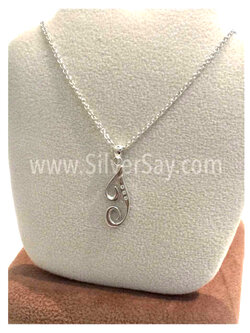 จี้อักษร T ฝังเพชรสวิส