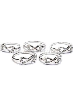 แหวนหัวใจคู่อินฟินิตี้ Infinity แบบเกลี้ยง/ขนาดเล็ก