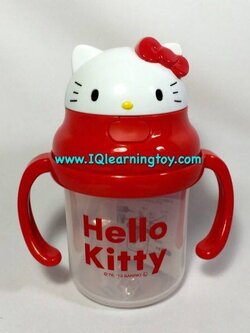 ถ้วยหัดดื่มคิตตี้ Kitty Straw Mug จากญี่ปุ่น หลอดซิลิโคนนิ่ม ช่วยให้เด็กๆเรียนรู้และพัฒนาการหัดดูดจากหลอดได้เอง สินค้า Sario ญี่ปุ่น ส่งฟรี