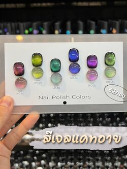 ชุดสีเจลแคทอาย(cat eye) สีลูกแก้ว สีคริสตัล 6สี BOA 12ml แถมชาร์ตสี!!