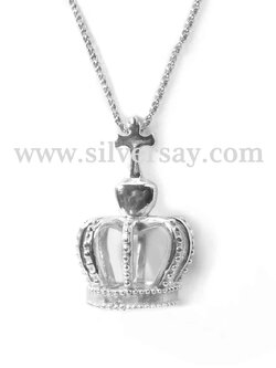 จี้มงกุฎรอบวง/เงินเกลี้ยง/ขนาดใหญ่