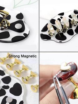 แท่นวางเล็บปลอม ที่วางเล็บปลอม แท่นฝึกทาสีเล็บ ฐานแม่เหล็ก