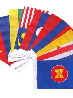 Asian-Flag ชุดธงชาติอาเซี่ยนแบบผ้า ขนาด60x90 cm. ประกอบด้วยธงผ้า 10 ประเทศและธงสัญลักษณ์อาเซียนขนาด 60x90 cm. รวม 11 ชุดธงค่ะ ส่งฟรี