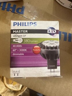 Philips MASTER LED MR16 จำนวนบรรจุ 12 ดวง / ลัง