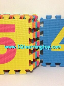 โฟมปูพื้นจิ๊กซอว์ เลขอารบิก 0-9 คละสี ขนาดแผ่น 30*30 cm จำนวน 10 แผ่น โฟมปูพื้นรองคลาน ป้องกันกระแทก แกะตัวเลขออกมาเล่นวาดรูปตามรอยได้ ส่งฟรี