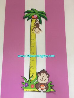 วัดส่วนสูง งานโฟมลวดลายเลิงน้อยน่ารัก งานโฟมทั้งแผ่นสีสันสดใส เพื่อวัดระดับความสูงของเด็ก บันทึกการเจริญเติบโต วัดได้ตั้งแต่ 60 cm. - 150 cm. ส่งฟรี