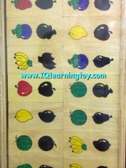 โดมิโนภาพผลไม้ชนิดต่างๆพร้อมเงา เพื่อให้เด็กได้เรียนรู้ จดจำ และสังเกตผลไม้รูปร่างของผลไม้ชนิดต่างๆ ได้เรียงลำดับความคิด ฝึกสมาธิด้วยค่ะ ส่งฟรี