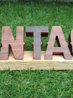 ป้ายอักษรไม้ไดคัท ป้ายวินเทจ