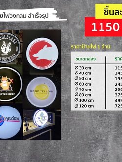 ป้ายกล่องไฟ สำเร็จรูป