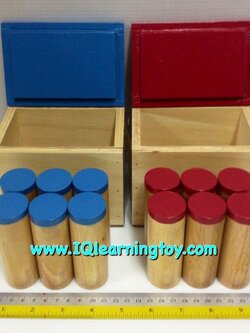 มอนเตสซอรี่- ชุดกล่องเทียบเสียง Montessori-Sound Cylinder กมการทดสอบประสาทสัมผัสในการฟัง ที่เด็กๆจะต้องใช้สมาธิ และการตั้งสติในการฟัง ส่งฟรี