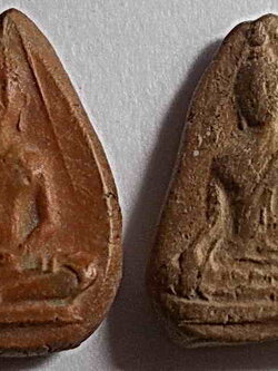 พระกรุลานดอกไม้ สุโขทัย พิมพ์นางพญา มาเป็นคู่