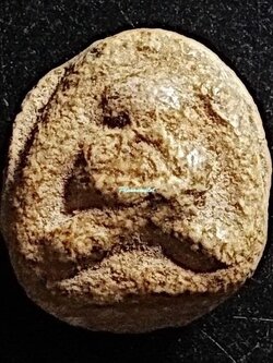 พระปิดตา เนื้อผงน้ำมัน กรุอัมพวา องค์จ้อย