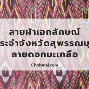 ลายผ้าเอกลักษณ์ ประจำจังหวัดสุพรรณบุรี "ลายดอกมะเกลือ"