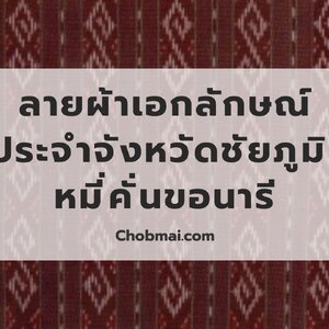 ลายผ้าเอกลักษณ์ประจำจังหวัดชัยภูมิ หมี่คั่นขอนารี