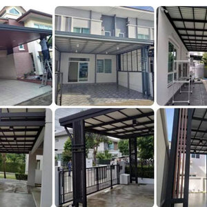 หลังคาโครงเหล็ก โทร 090-8944938 ประตูรั้วบ้านสแตนเลส โครงหลังคา ต่อเติมครัวหลังบ้าน ช่างบิ้วอิน หลังคากัน